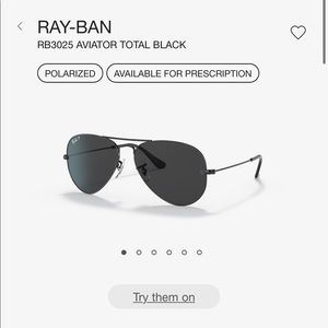 Black on Black Ray Ban Polarized Aviator